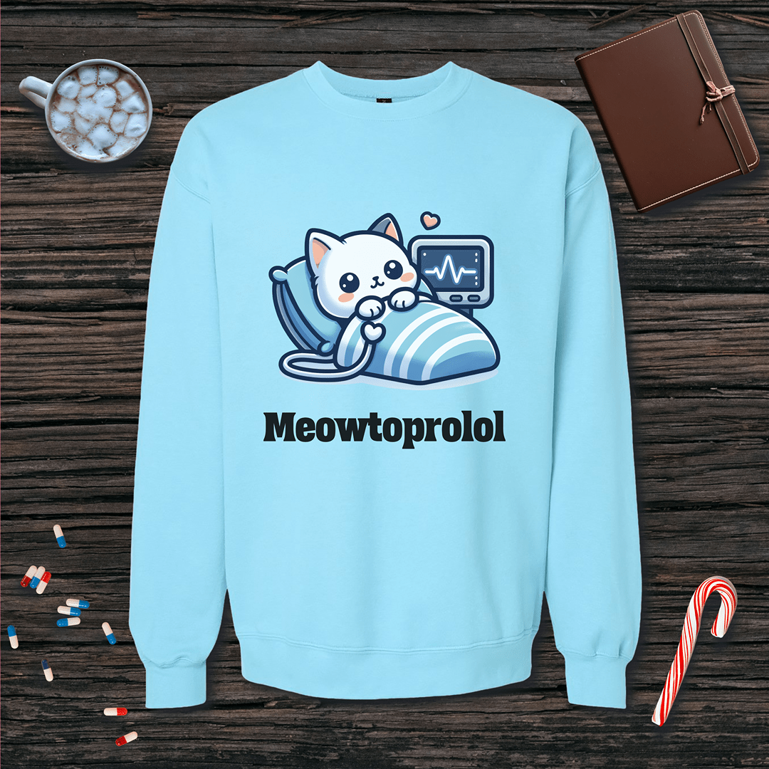 Meowtoprolol v1 Fleece Crewneck Sweatshirt