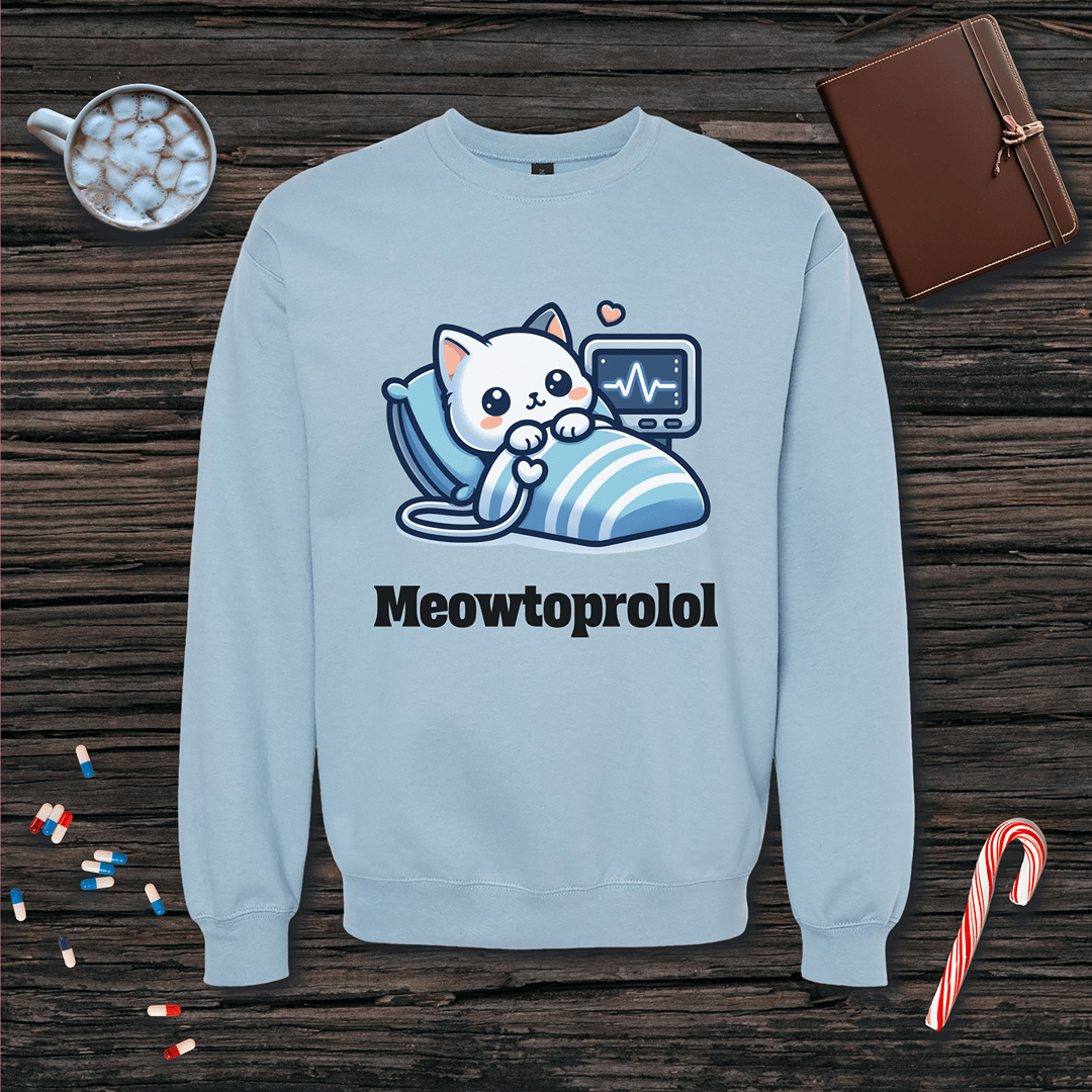 Meowtoprolol v1 Fleece Crewneck Sweatshirt