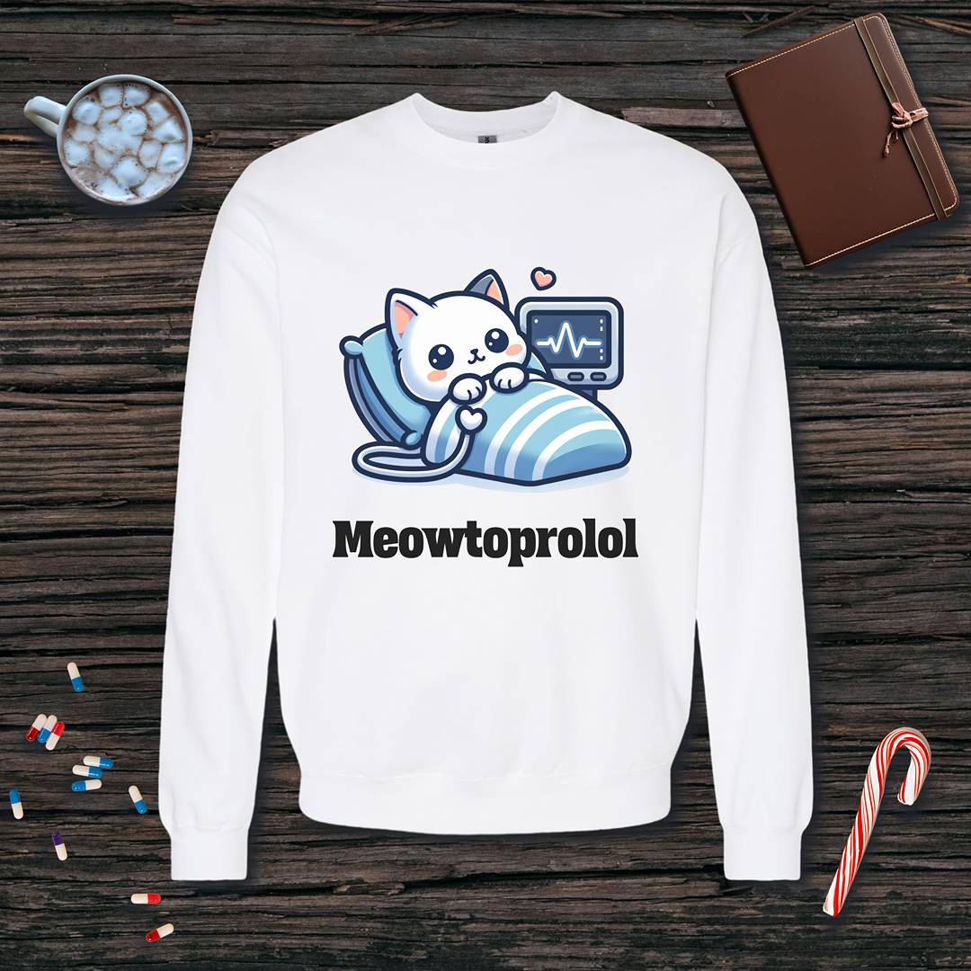 Meowtoprolol v1 Fleece Crewneck Sweatshirt