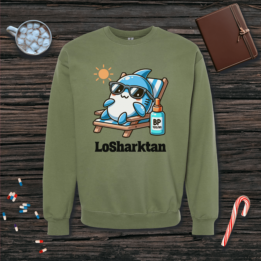 LoSharktan Fleece Crewneck Sweatshirt
