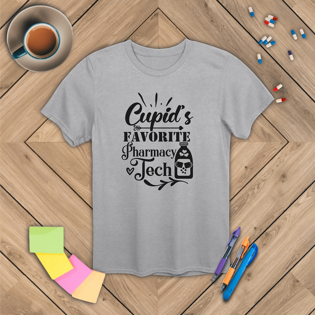 Cupid's Favorite Pharmacy Tech T-Shirt