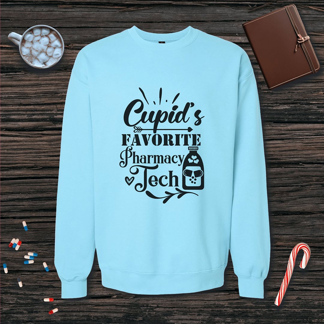 Cupid's Favorite Pharmacy Tech Fleece Crewneck Sweatshirt