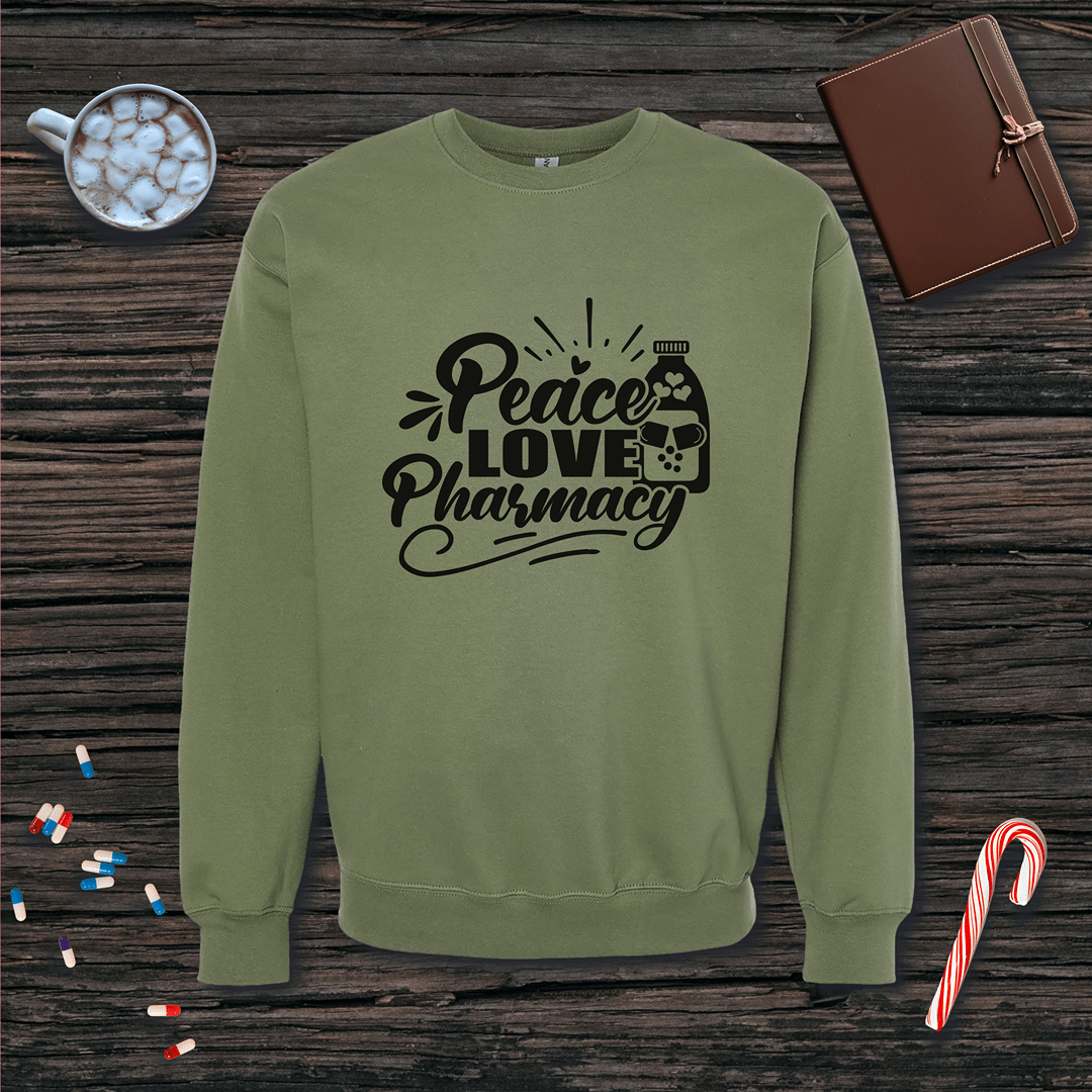 Peace Love Pharmacy v3 Fleece Crewneck Sweatshirt