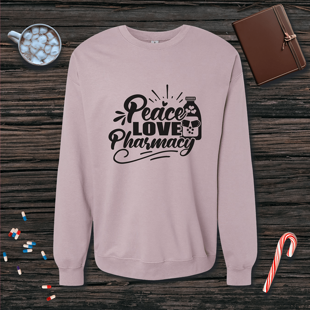 Peace Love Pharmacy v3 Fleece Crewneck Sweatshirt