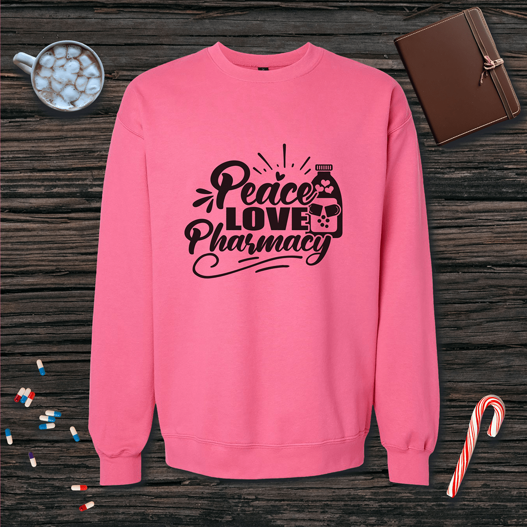 Peace Love Pharmacy v3 Fleece Crewneck Sweatshirt