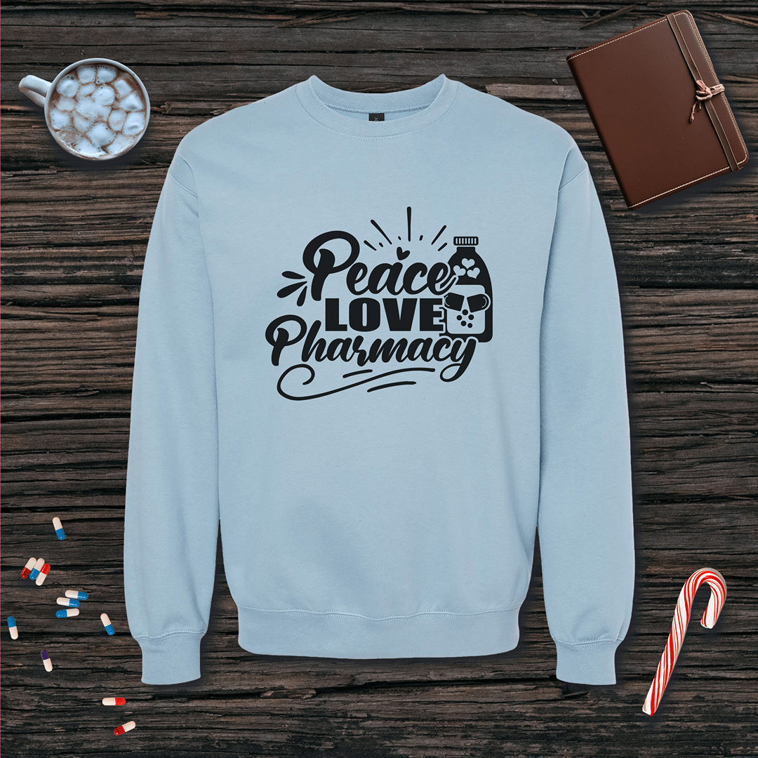 Peace Love Pharmacy v3 Fleece Crewneck Sweatshirt