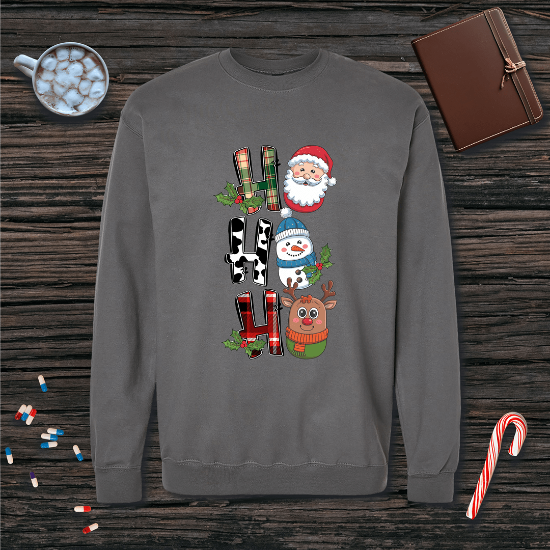 Ho Ho Ho Pills Christmas Fleece Crewneck Sweatshirt