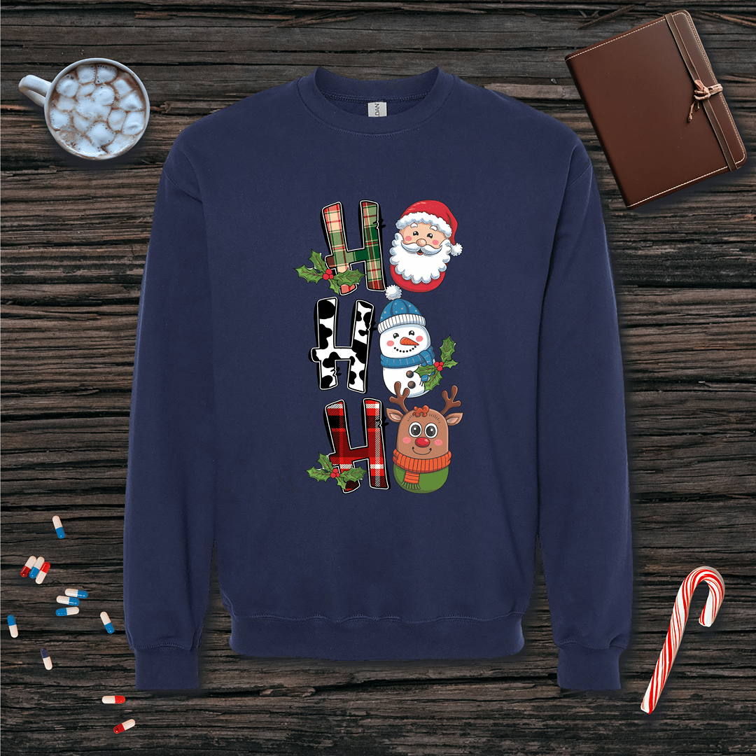 Ho Ho Ho Pills Christmas Fleece Crewneck Sweatshirt