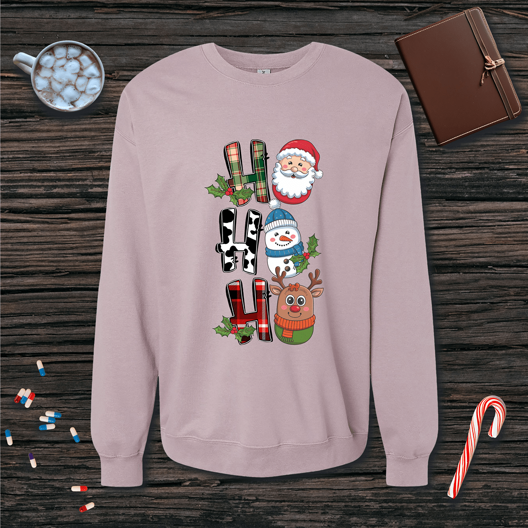 Ho Ho Ho Pills Christmas Fleece Crewneck Sweatshirt