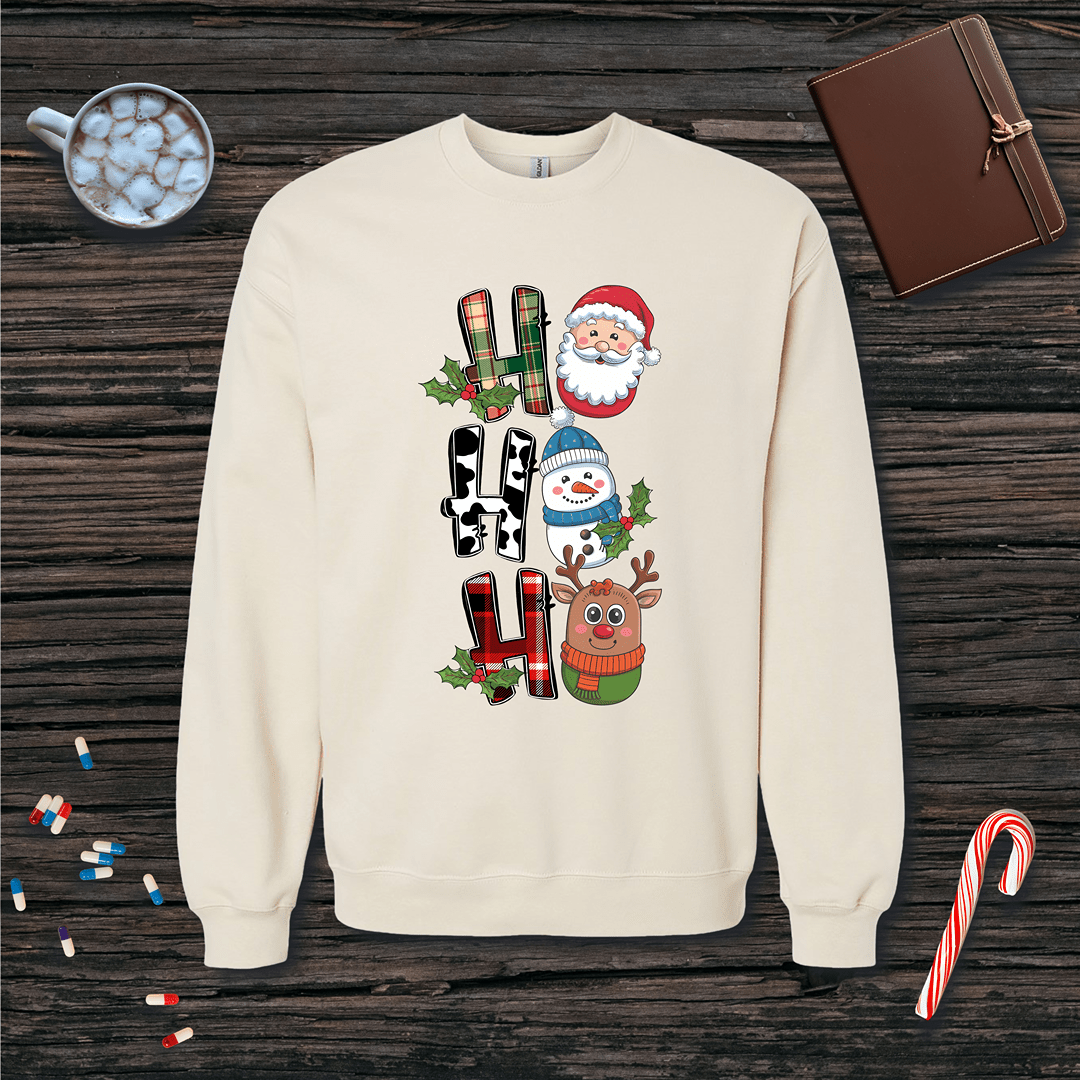 Ho Ho Ho Pills Christmas Fleece Crewneck Sweatshirt