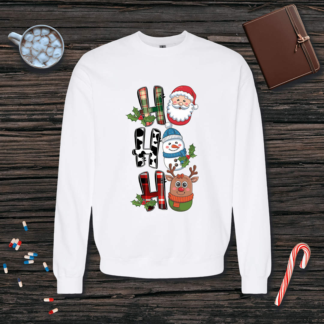Ho Ho Ho Pills Christmas Fleece Crewneck Sweatshirt