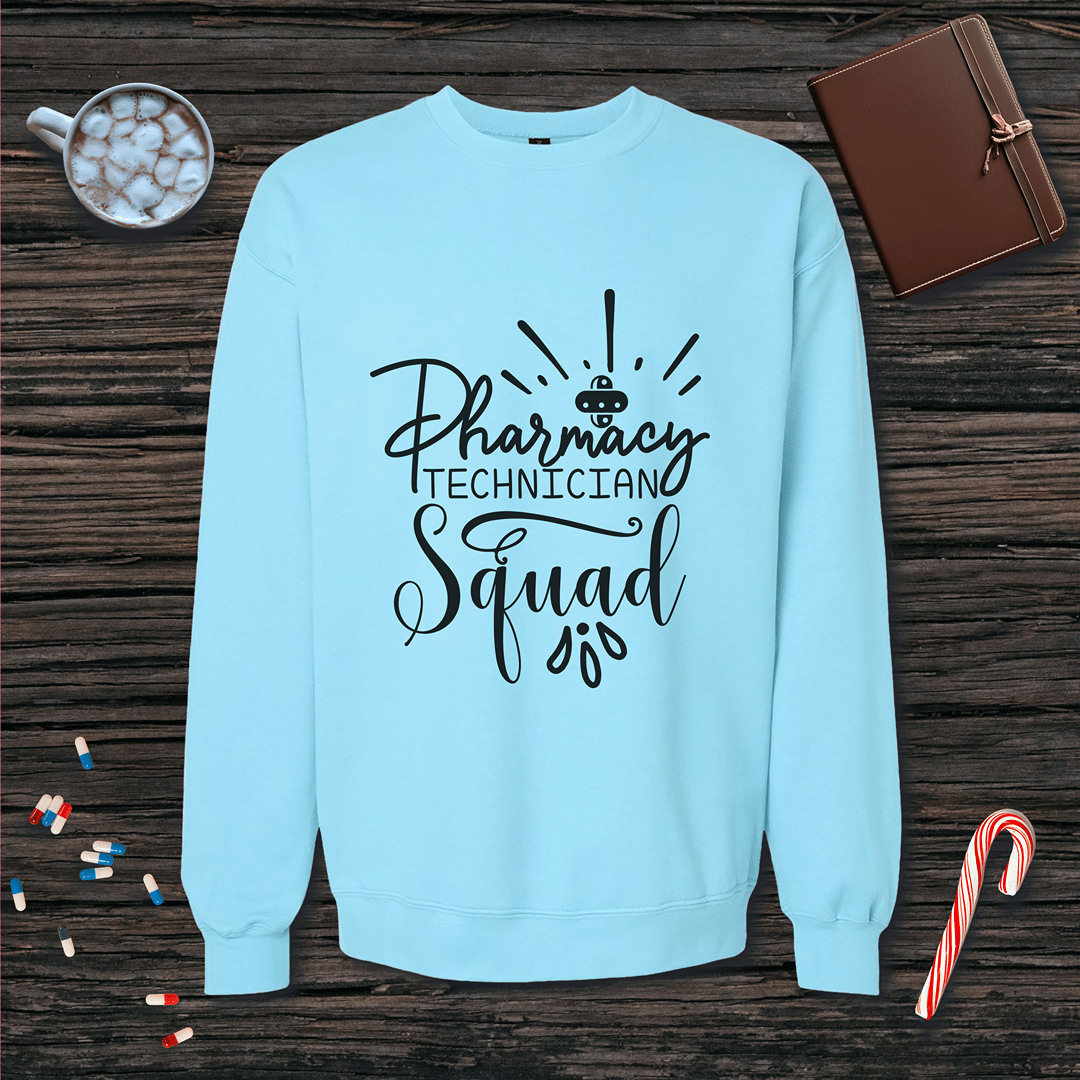 Pharmacy Technician Squad Fleece Crewneck Sweatshirt