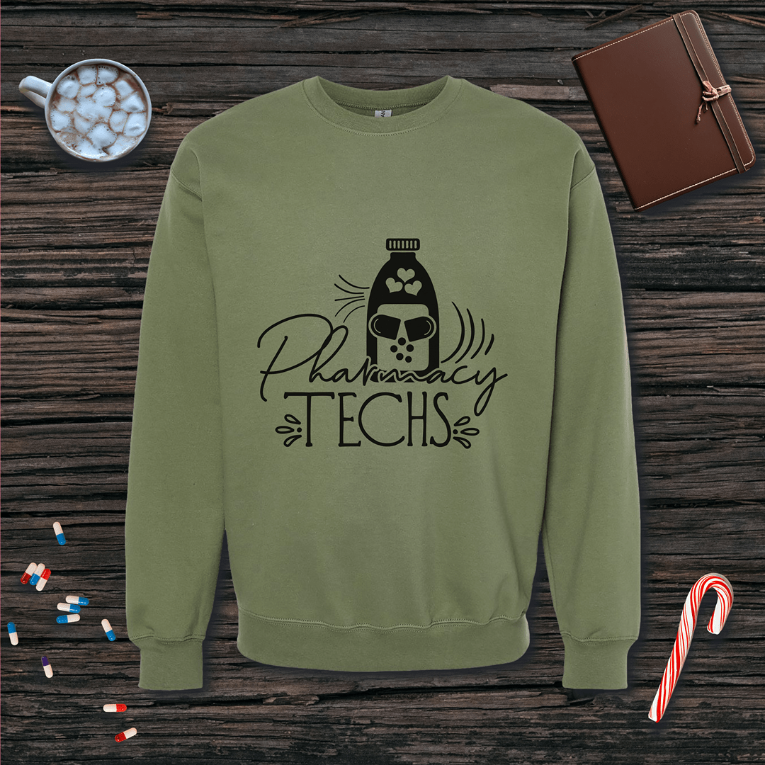 Pharmacy Techs Fleece Crewneck Sweatshirt
