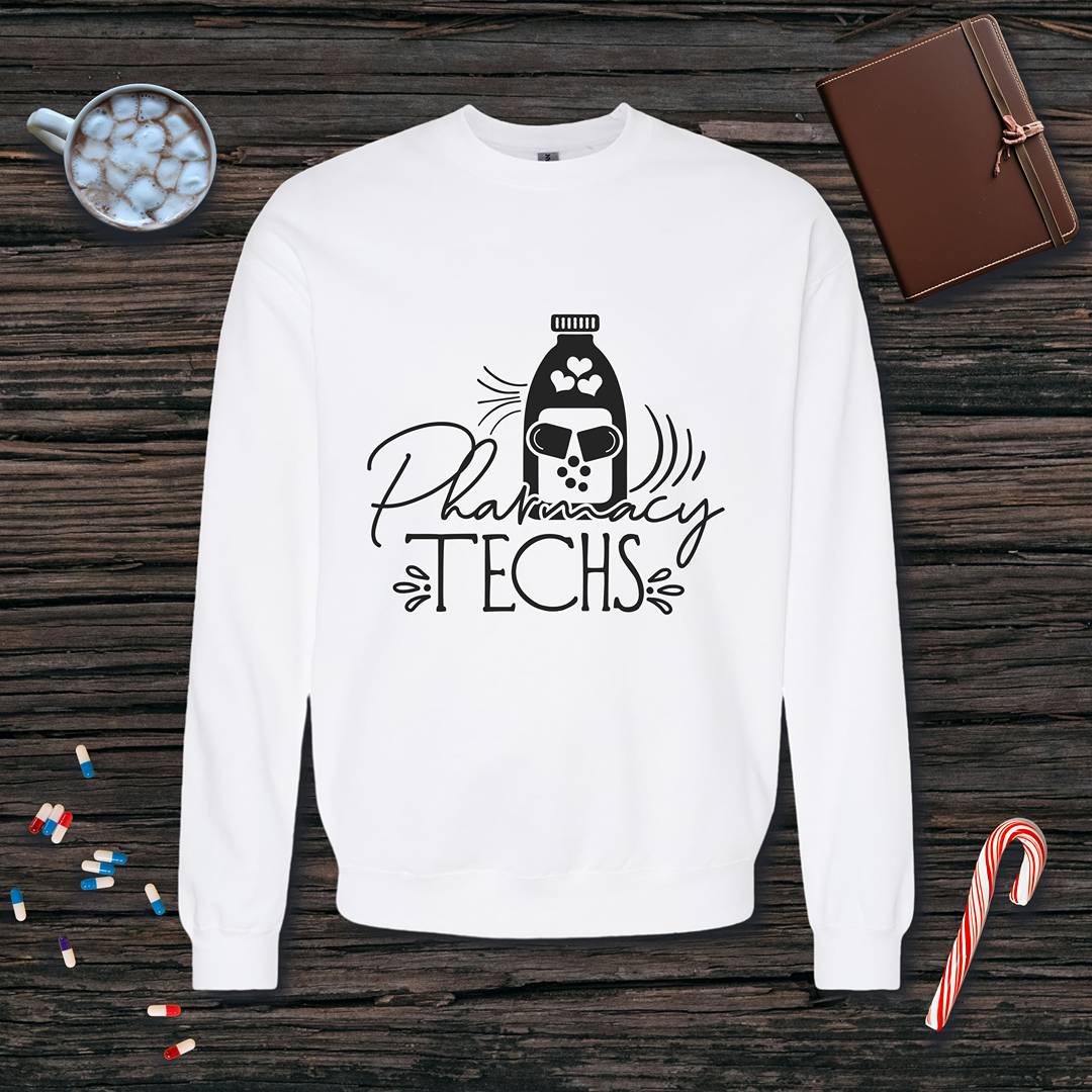 Pharmacy Techs Fleece Crewneck Sweatshirt