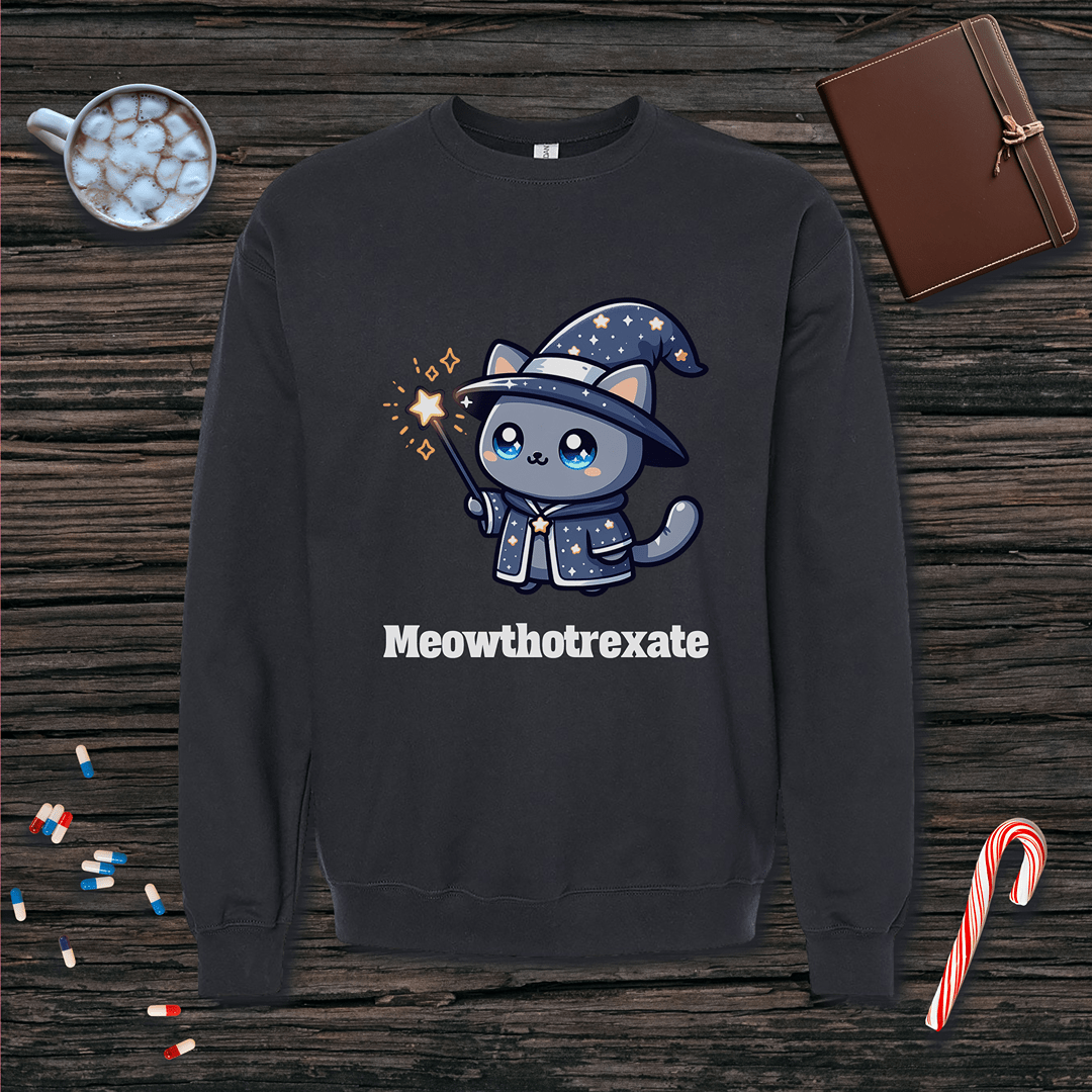 Meowthotrexate Fleece Crewneck Sweatshirt