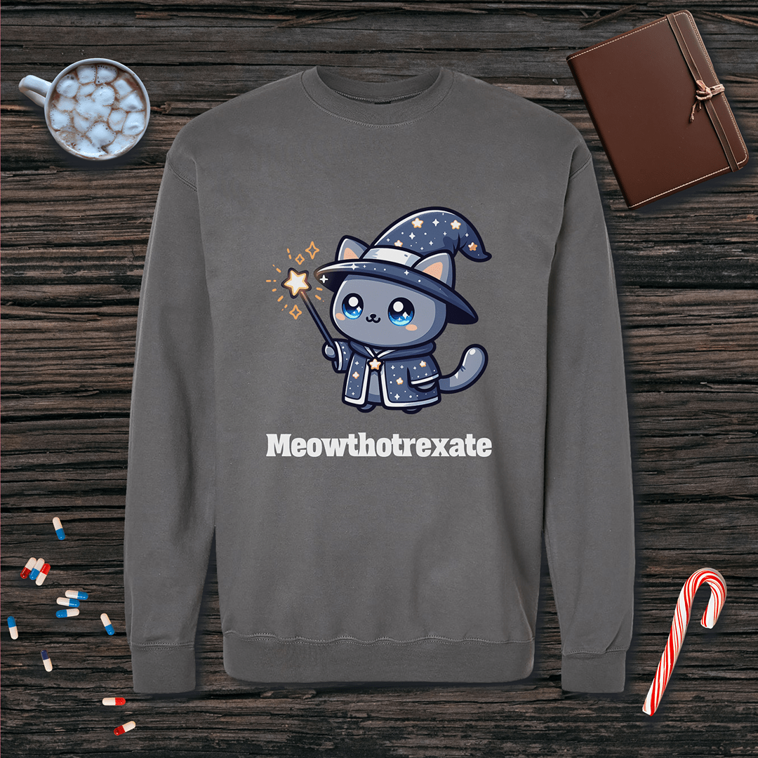 Meowthotrexate Fleece Crewneck Sweatshirt