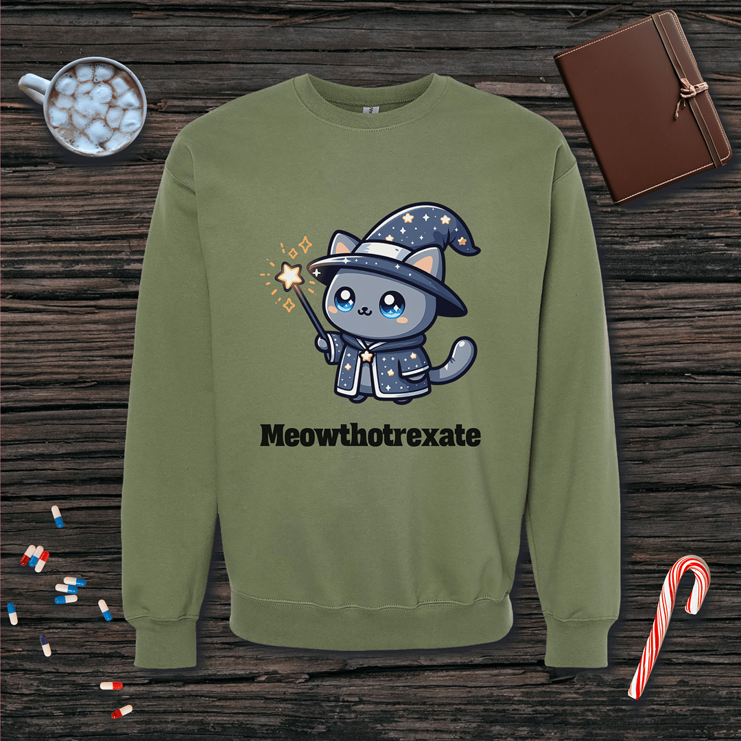 Meowthotrexate Fleece Crewneck Sweatshirt