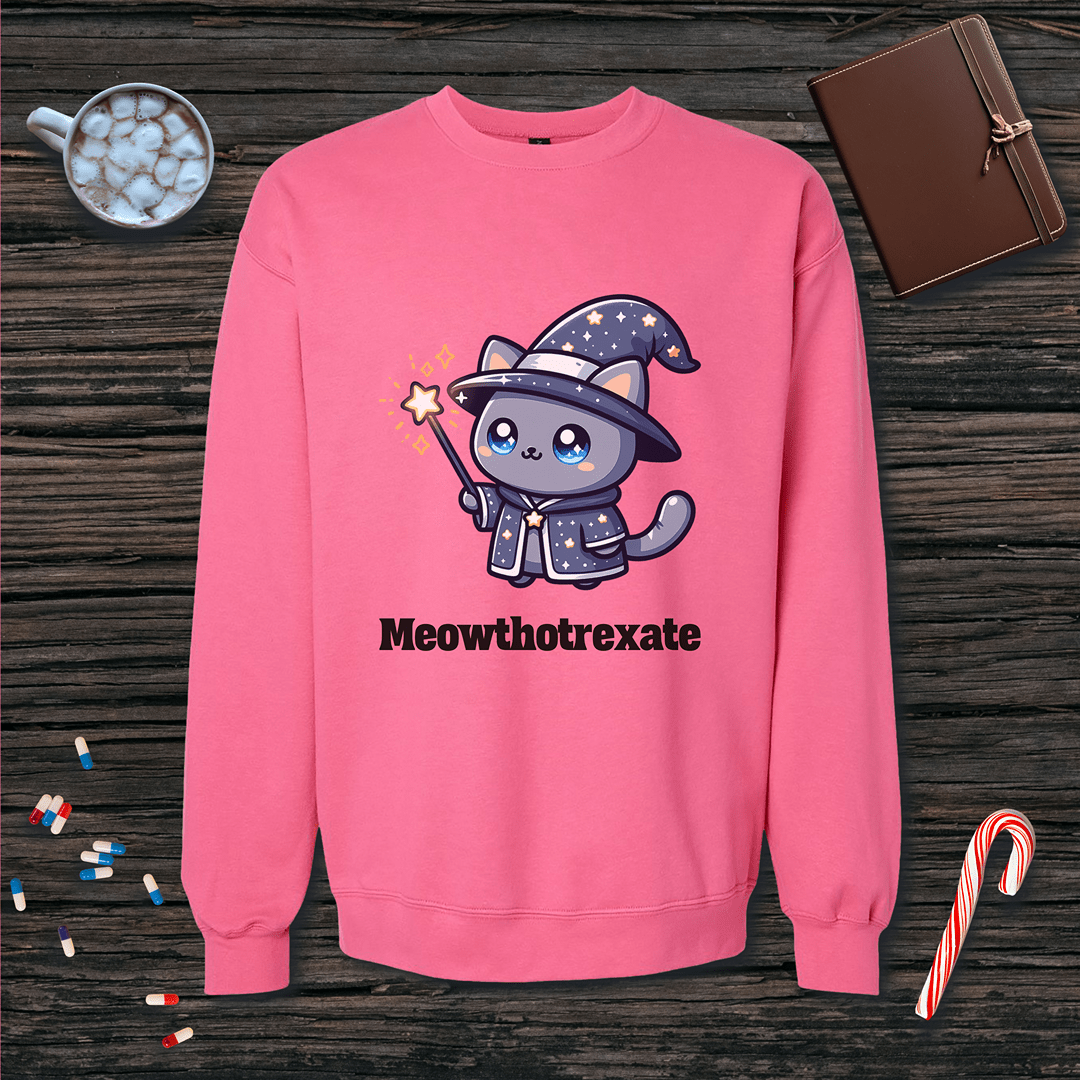 Meowthotrexate Fleece Crewneck Sweatshirt
