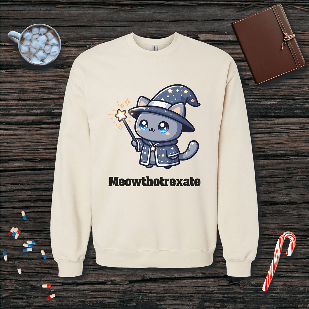 Meowthotrexate Fleece Crewneck Sweatshirt