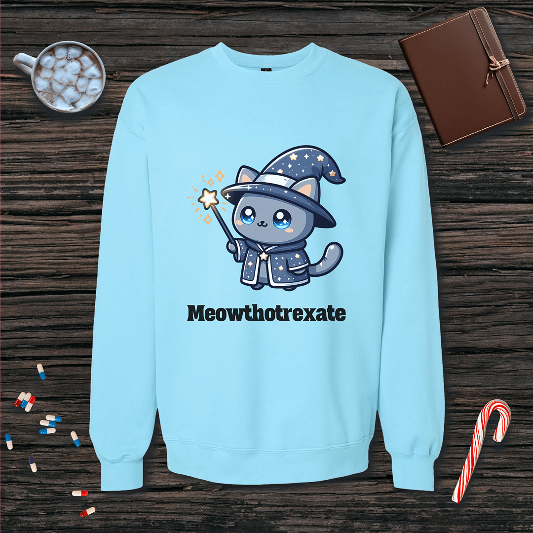 Meowthotrexate Fleece Crewneck Sweatshirt