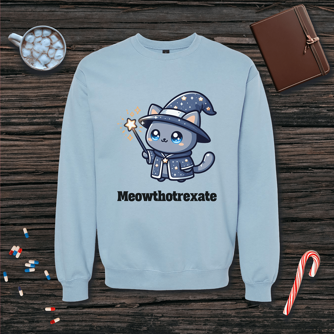 Meowthotrexate Fleece Crewneck Sweatshirt