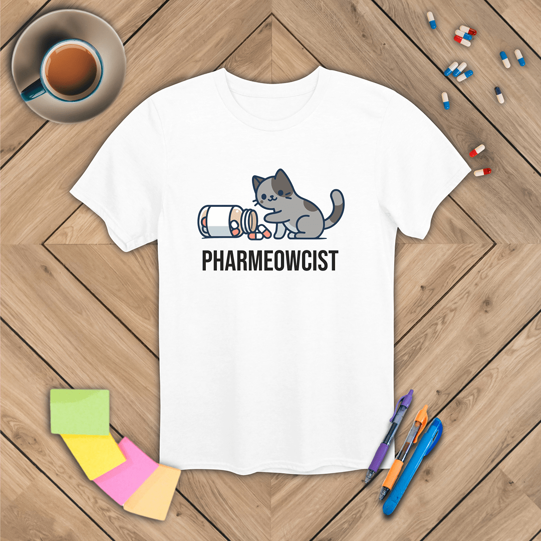 Pharmeowcist - Gray Cat T-Shirt