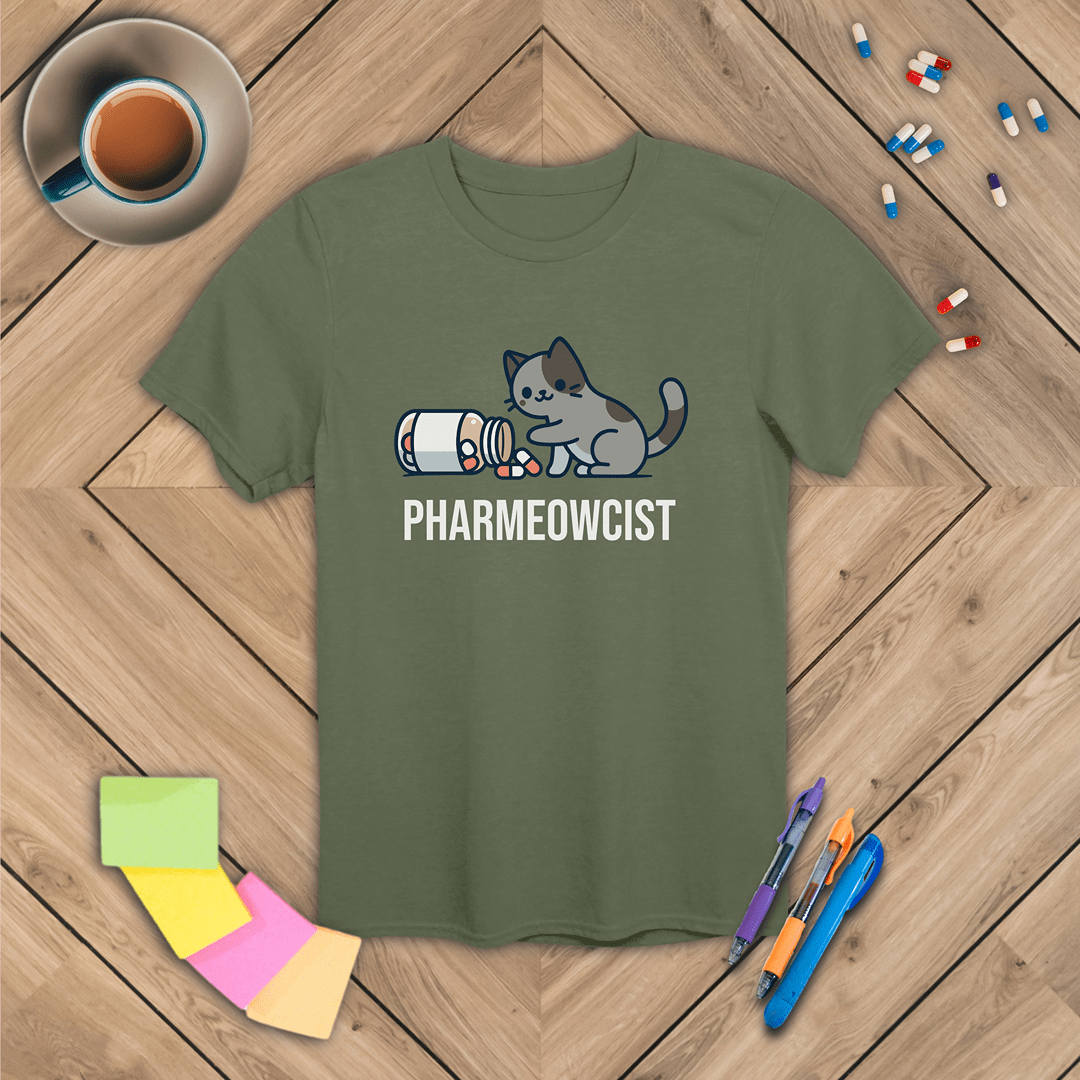 Pharmeowcist - Gray Cat T-Shirt
