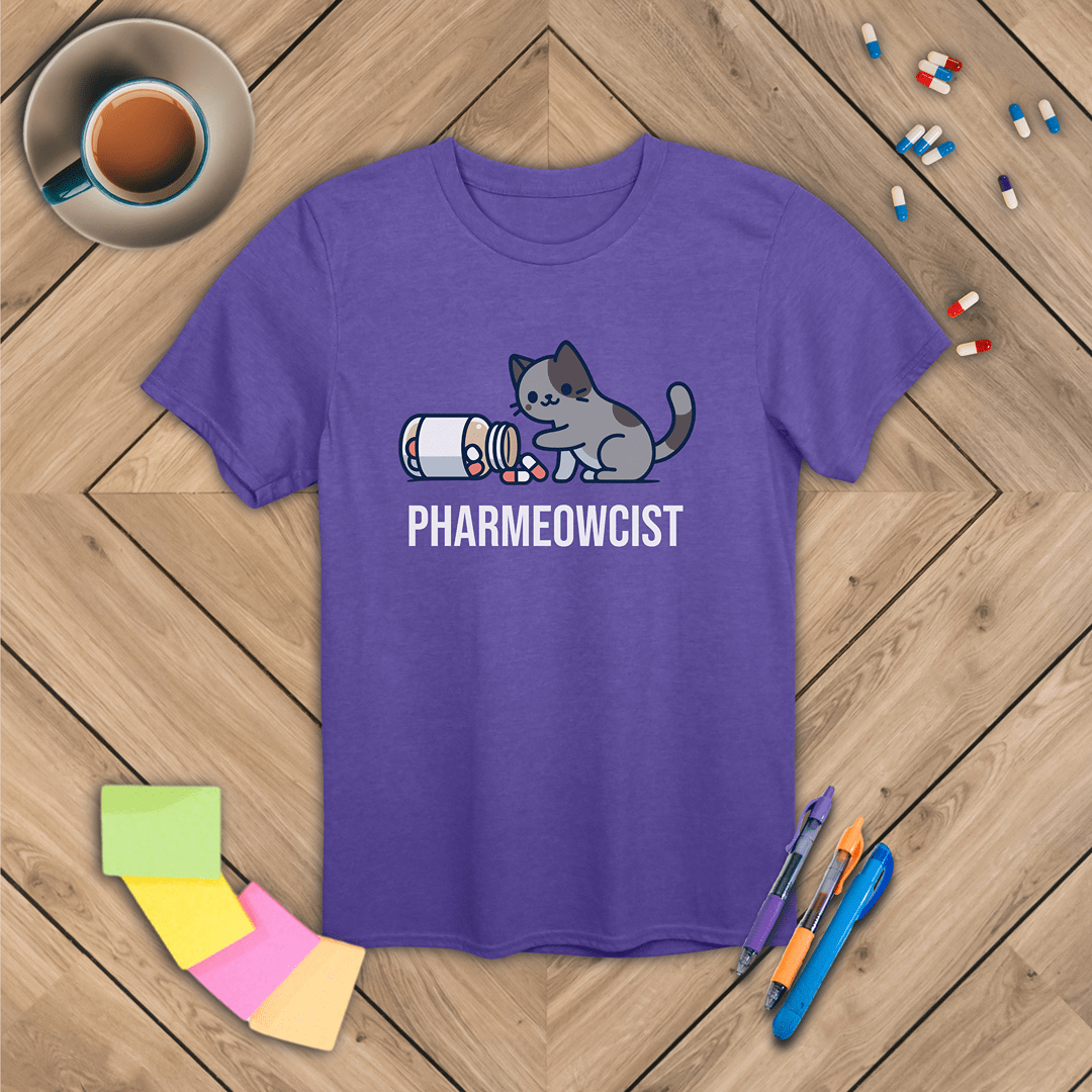 Pharmeowcist - Gray Cat T-Shirt