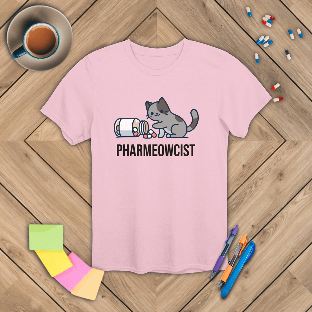 Pharmeowcist - Gray Cat T-Shirt