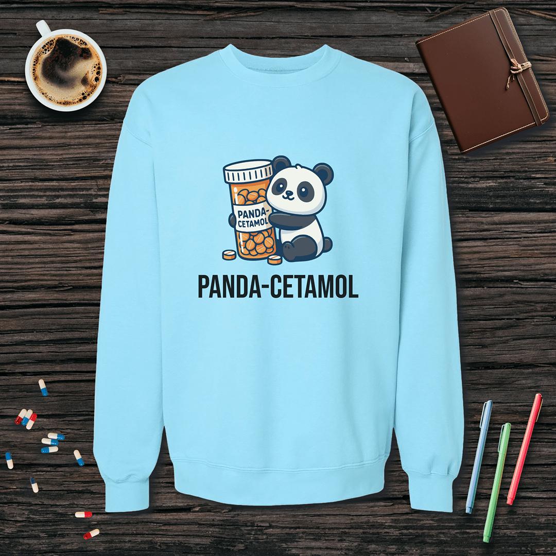 Panda-cetamol Fleece Crewneck Sweatshirt