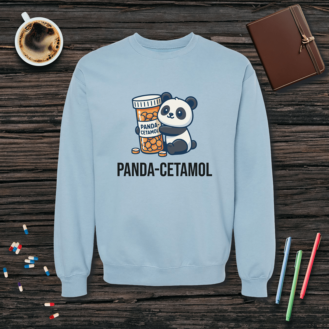 Panda-cetamol Fleece Crewneck Sweatshirt