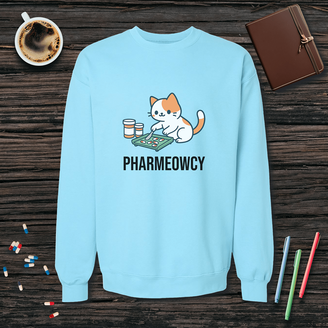 Pharmeowcy Fleece Crewneck Sweatshirt
