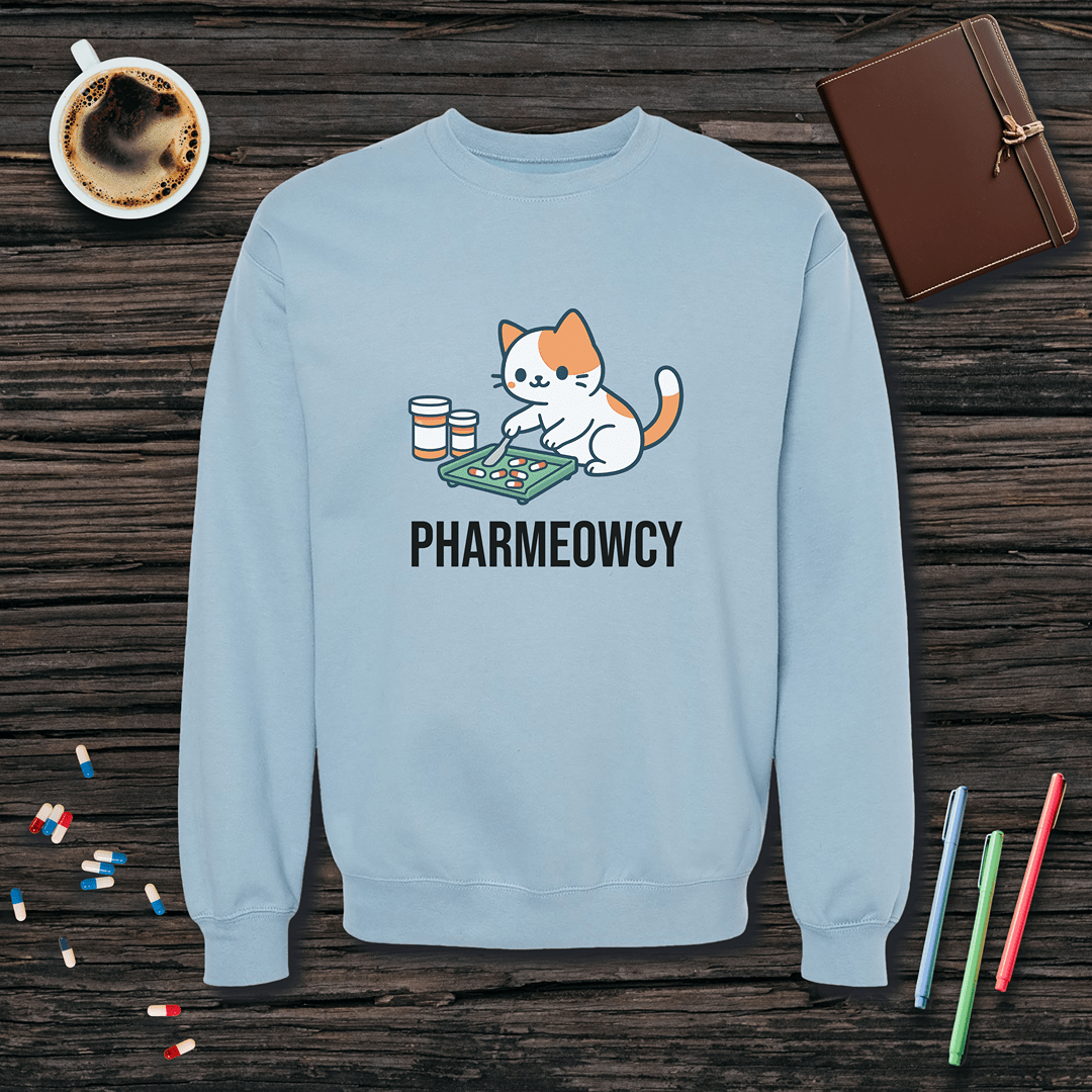 Pharmeowcy Fleece Crewneck Sweatshirt