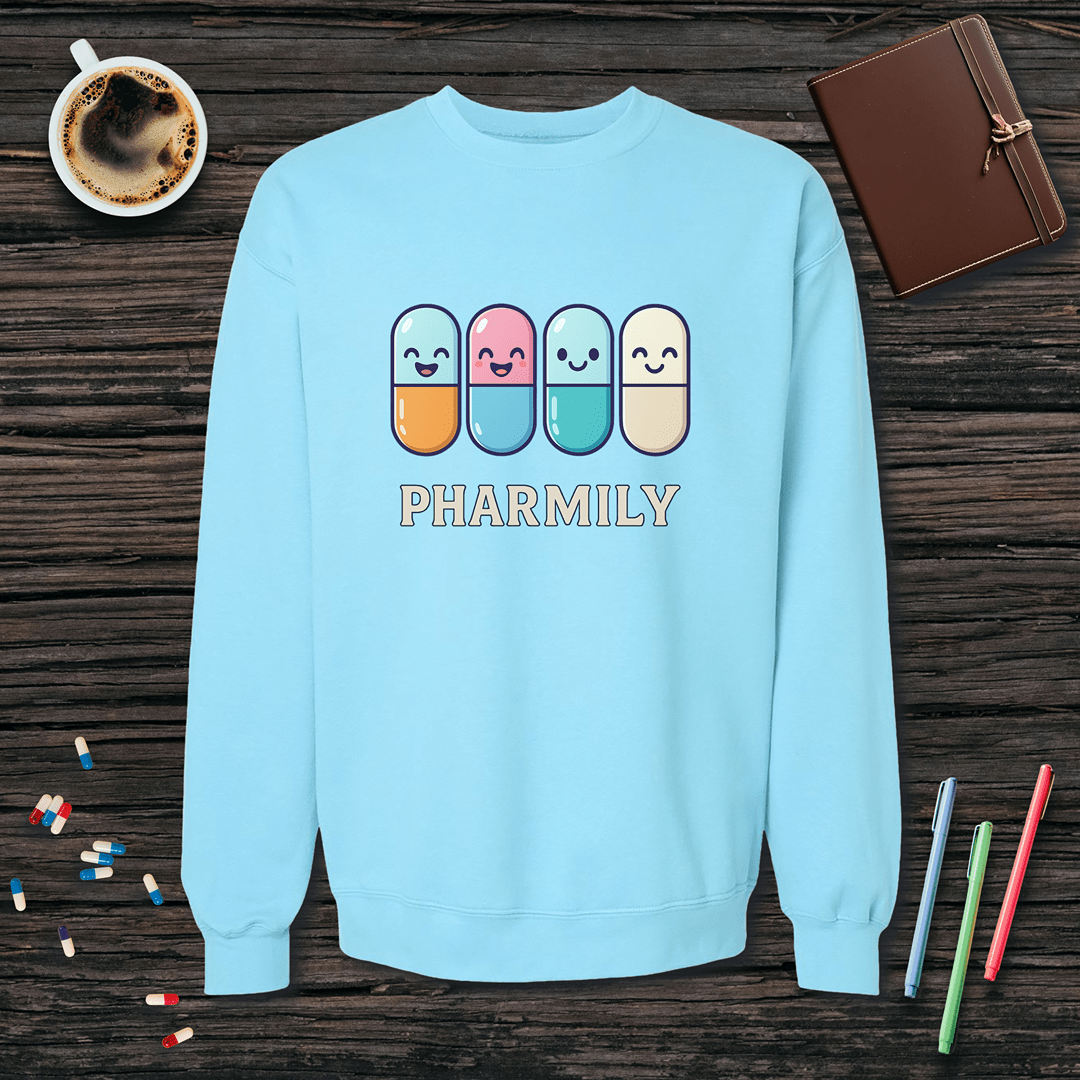 Pharmily Capsules Fleece Crewneck Sweatshirt