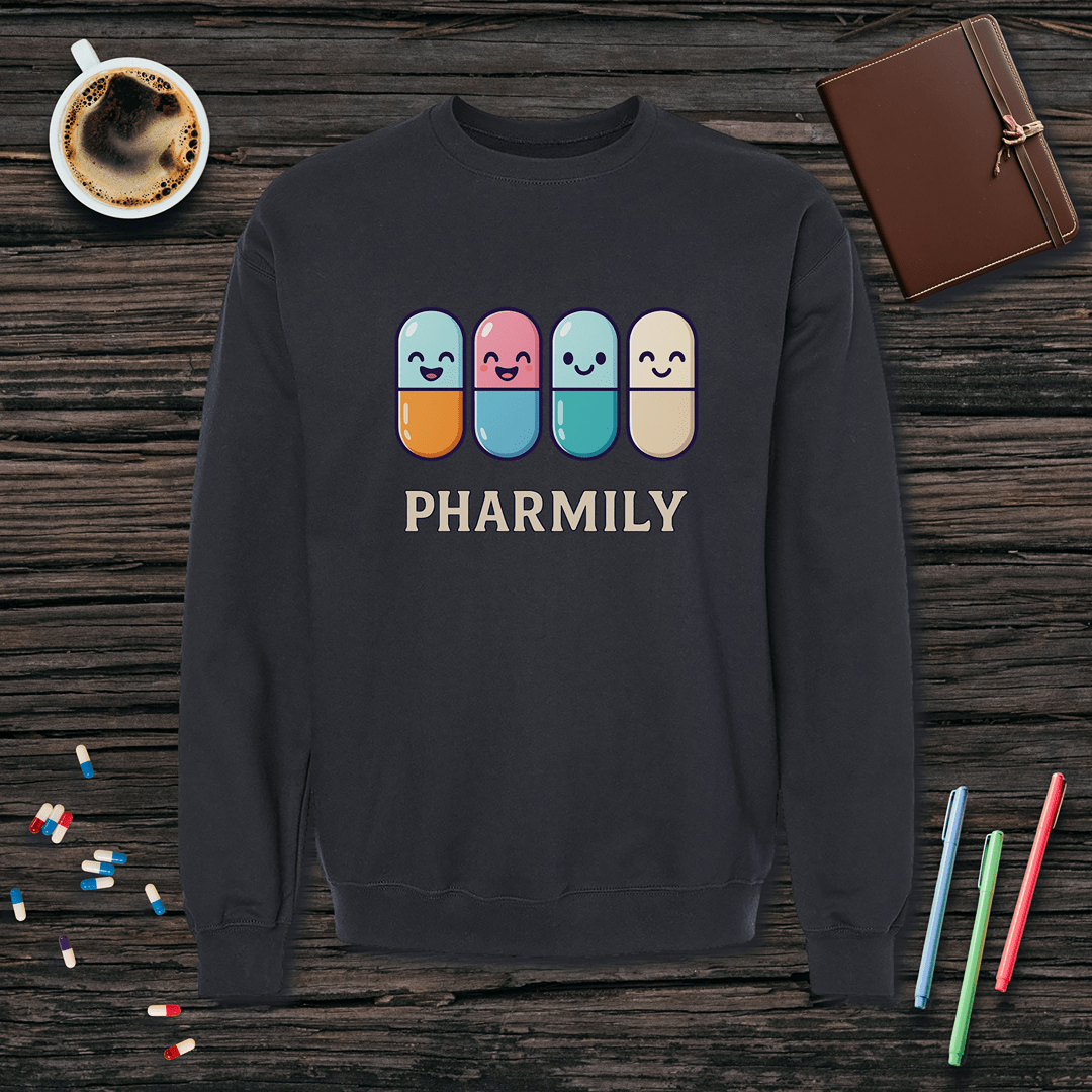Pharmily Capsules Fleece Crewneck Sweatshirt