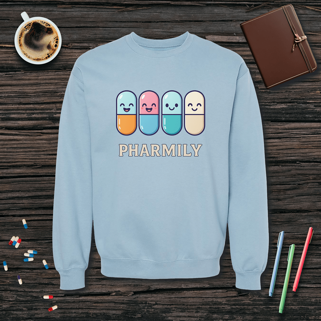 Pharmily Capsules Fleece Crewneck Sweatshirt