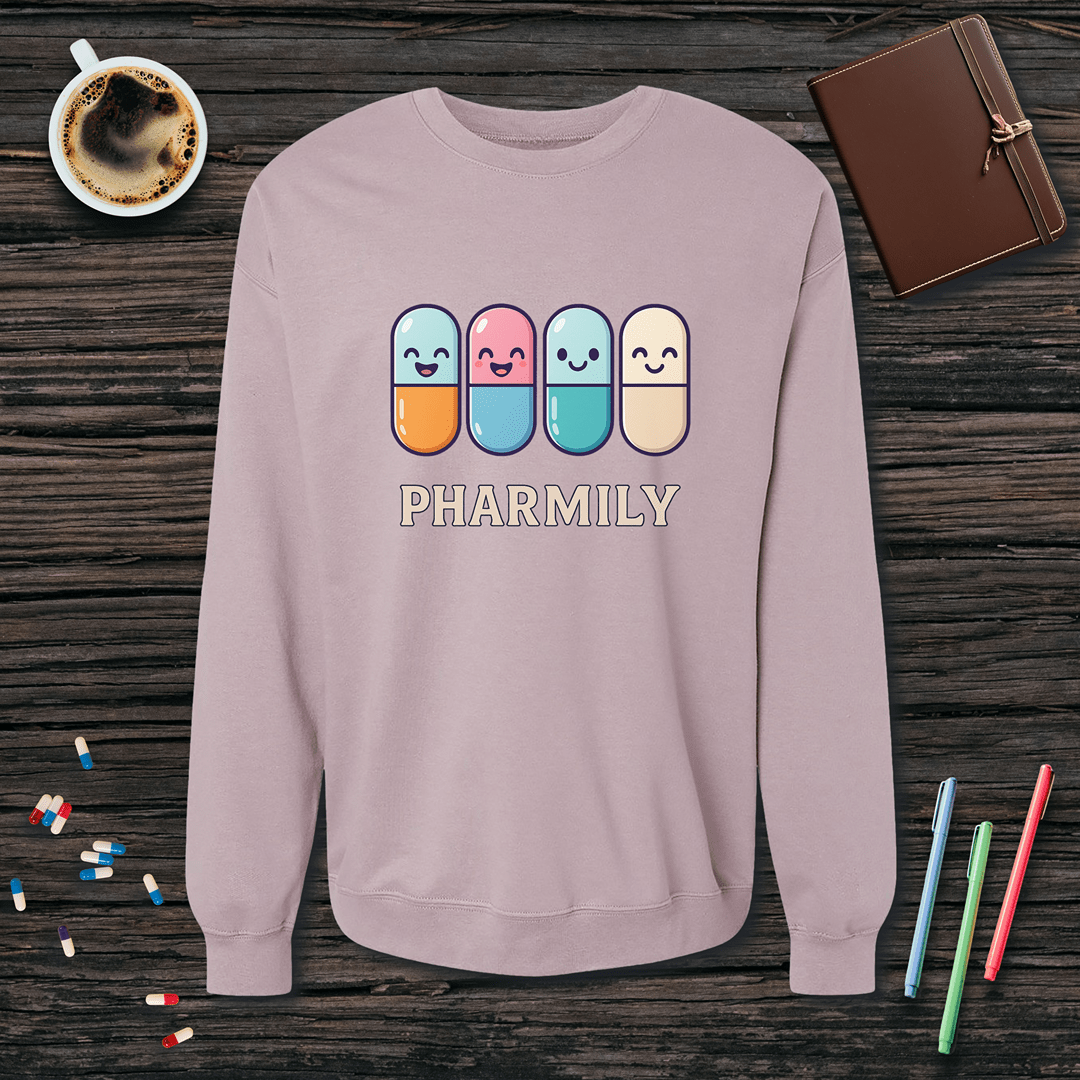 Pharmily Capsules Fleece Crewneck Sweatshirt