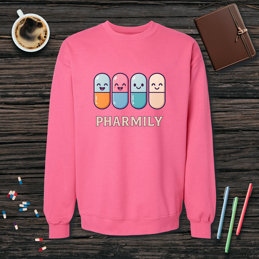 Pharmily Capsules Fleece Crewneck Sweatshirt