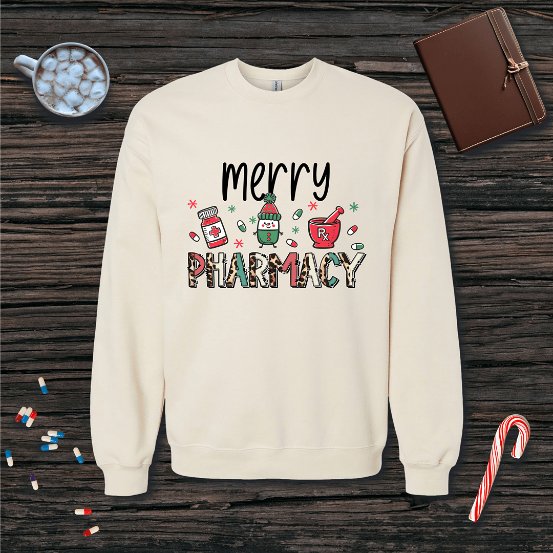 Merry Pharmacy Christmas Fleece Crewneck Sweatshirt