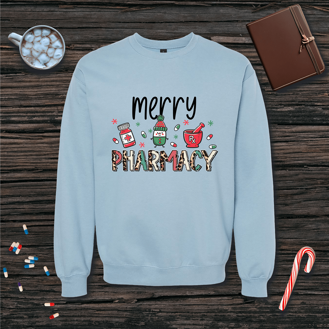 Merry Pharmacy Christmas Fleece Crewneck Sweatshirt