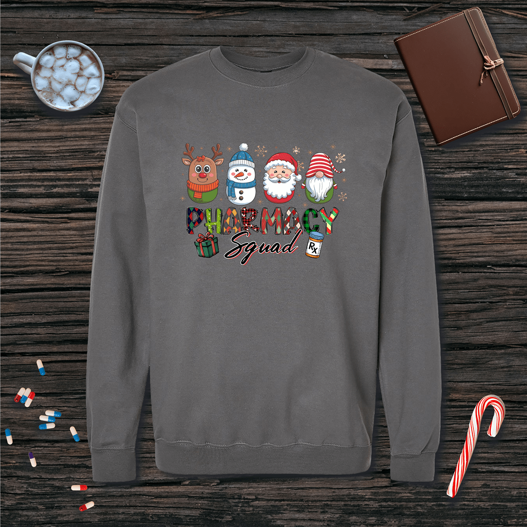 Christmas Pharmacy Squad of 4 Fleece Crewneck Sweatshirt