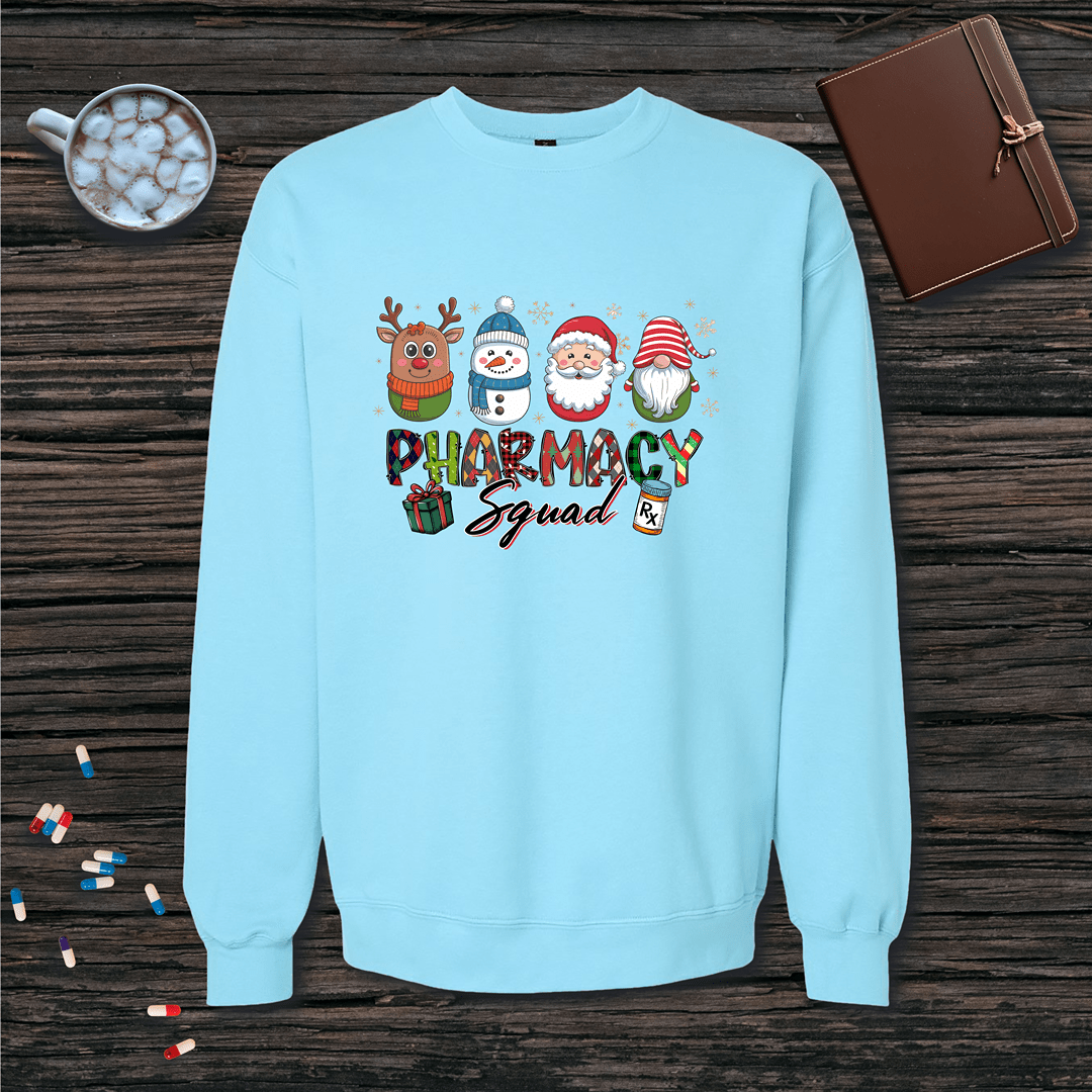Christmas Pharmacy Squad of 4 Fleece Crewneck Sweatshirt
