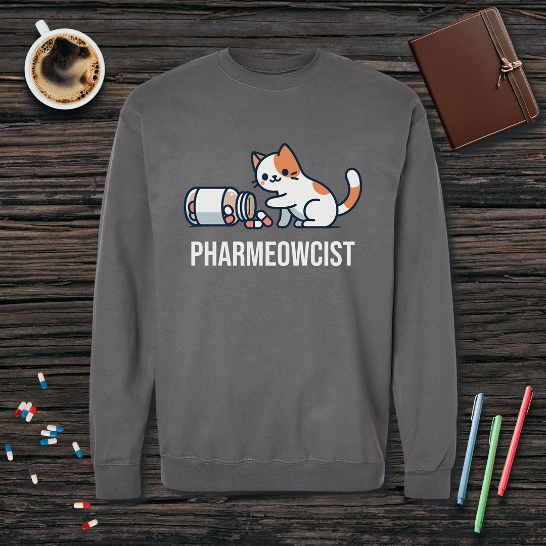 Pharmeowcist Fleece Crewneck Sweatshirt