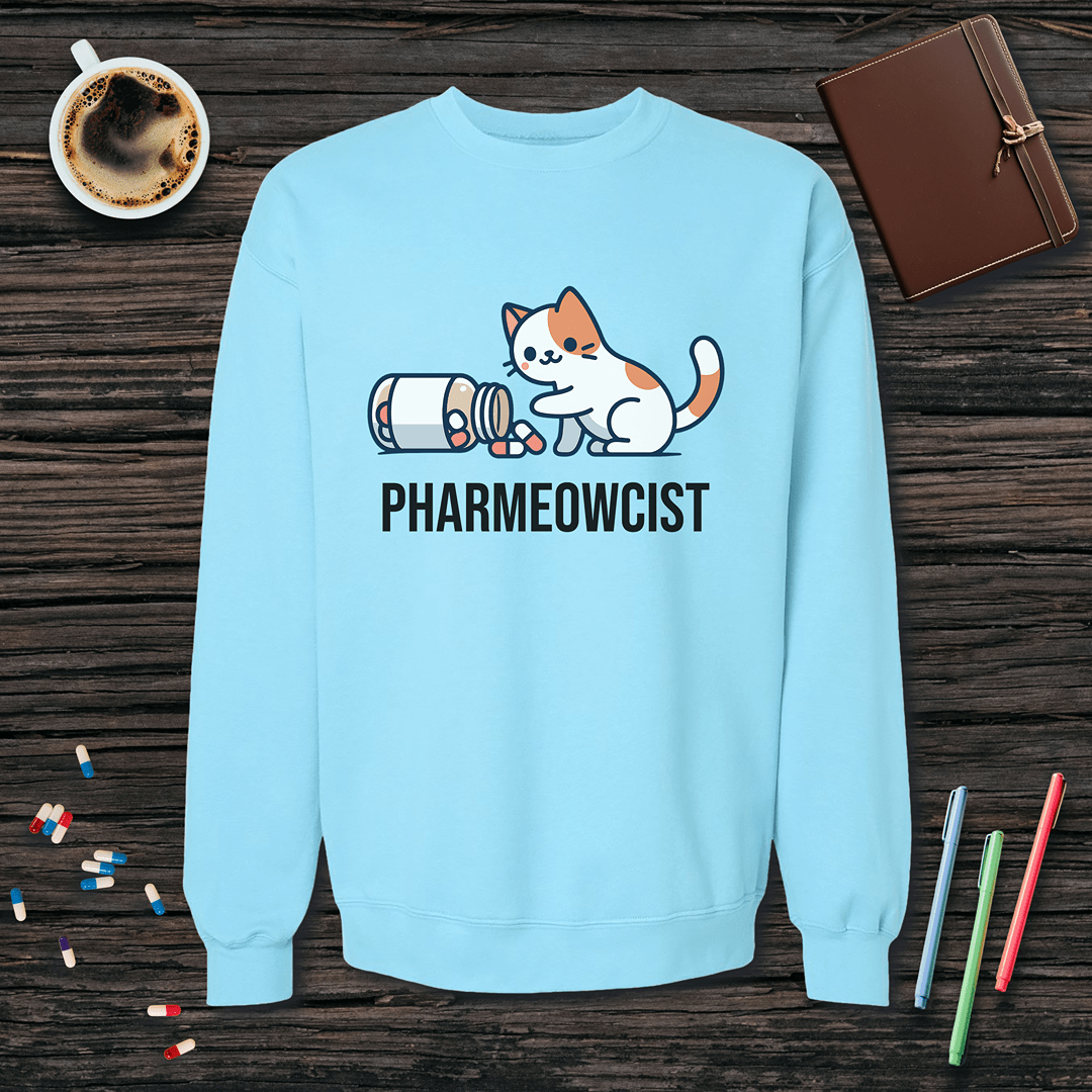 Pharmeowcist Fleece Crewneck Sweatshirt