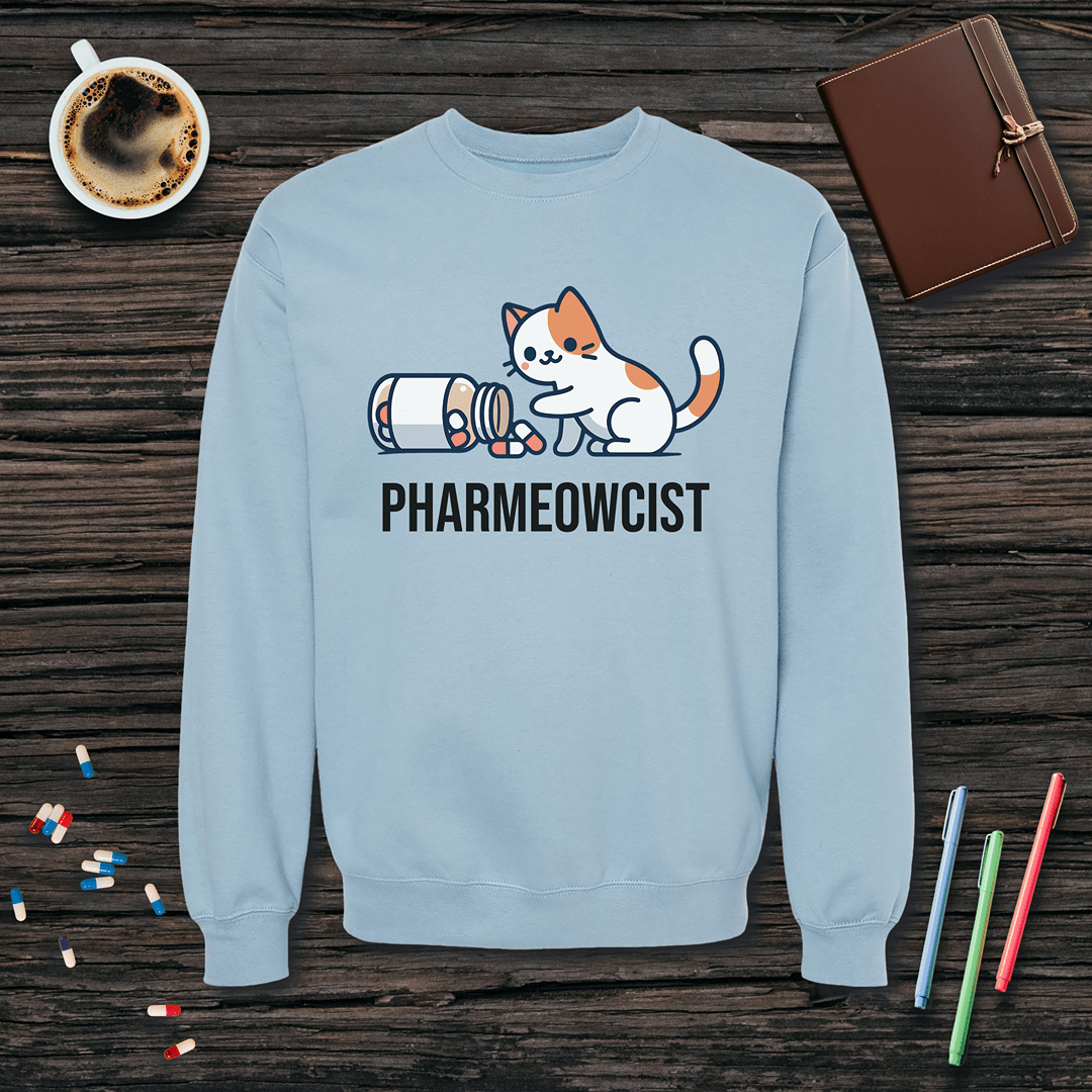 Pharmeowcist Fleece Crewneck Sweatshirt
