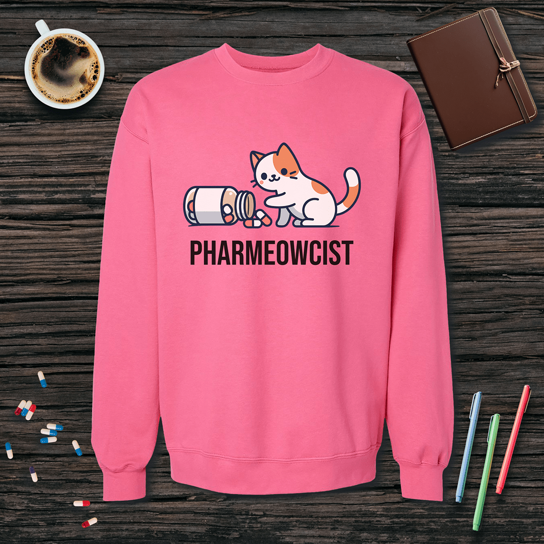 Pharmeowcist Fleece Crewneck Sweatshirt
