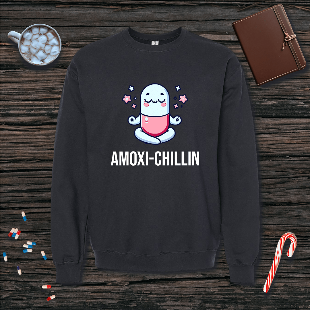 Amoxi-Chillin Fleece Crewneck Sweatshirt