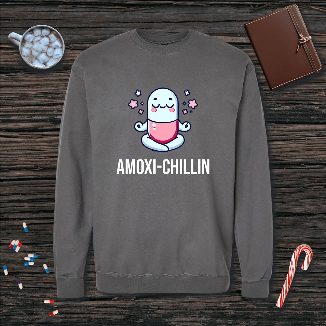 Amoxi-Chillin Fleece Crewneck Sweatshirt