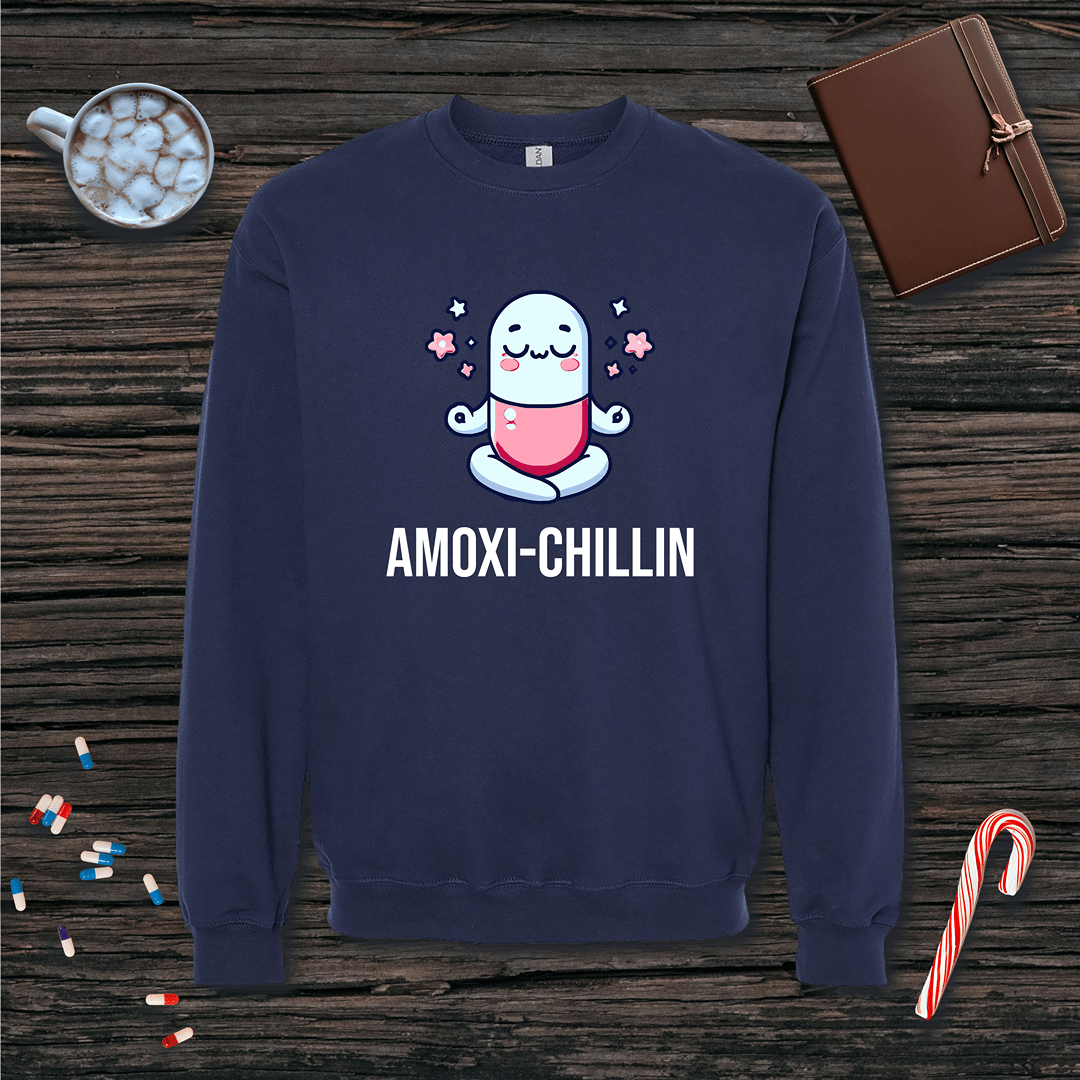 Amoxi-Chillin Fleece Crewneck Sweatshirt