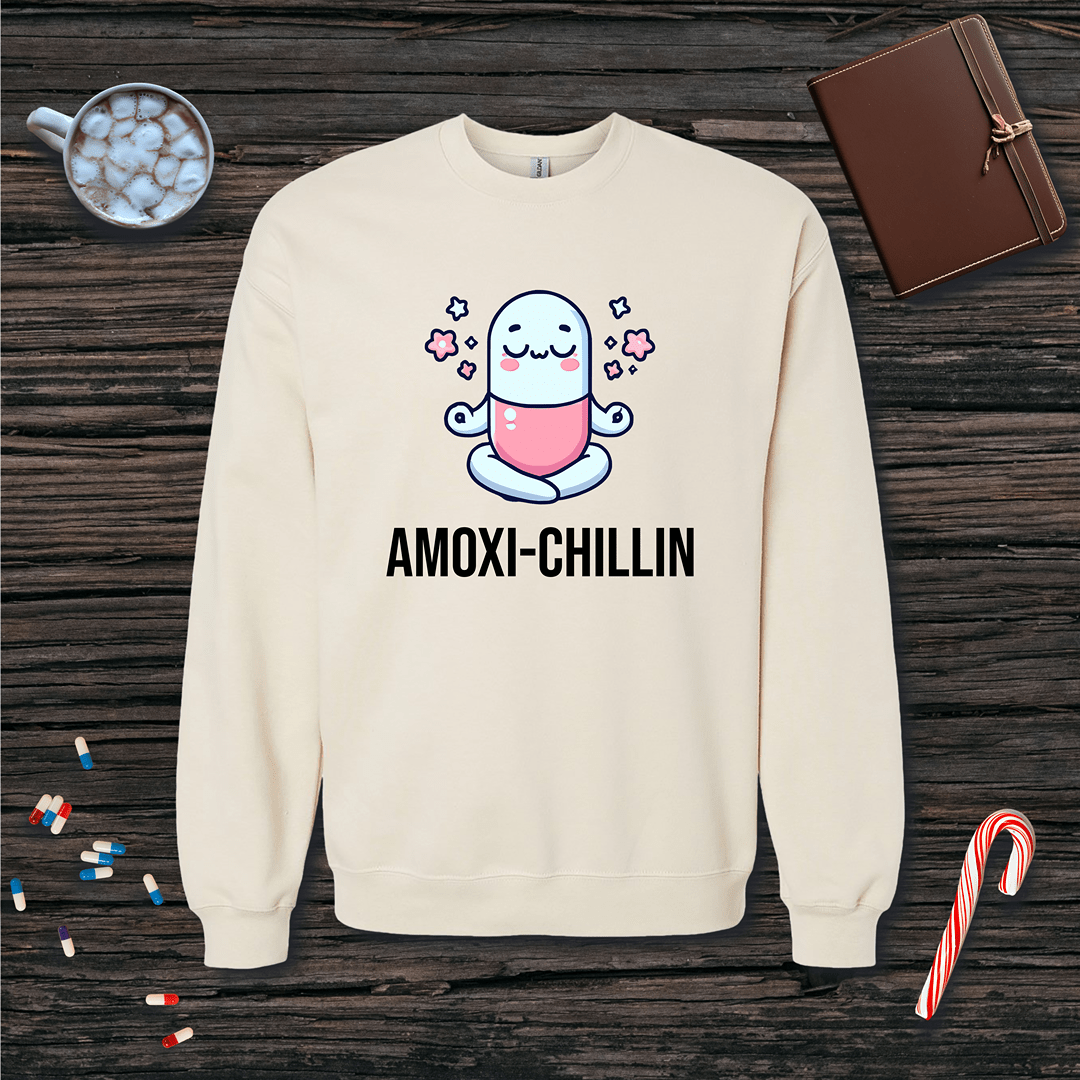 Amoxi-Chillin Fleece Crewneck Sweatshirt
